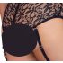 Cottelli Bondage Plus Size - blonde bh-sæt (sort) - 4XL