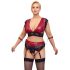 Cottelli Bondage Plus Size - blonde bh-sæt (rød) - 4XL