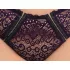 Cottelli Plus Size - gennemsigtigt mønstret bh-sæt (lilla) - 2XL