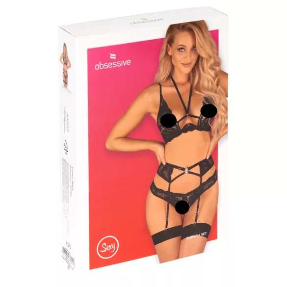 Obsessive Alessya - blondelingeri sæt (sort) - M/L