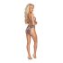 Kyssemodel - blonder lingerisæt (lilla) - L/XL