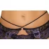 Cottelli - 3-delt blonderlingeriesæt (sort-violet) - XL