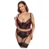 Cottelli Plus Size - bh sæt - rød - store størrelser