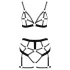 Cottelli - lingerie sæt - 2-delt harness - sort