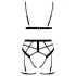 Cottelli - lingerie sæt - 2-delt harness - sort - L
