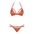 Obsessive 838-SET-3 - stropløs blonde bh-sæt (rød) - L/XL