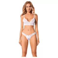 Obsessive - bh-sæt med blonde - hvid - M/L