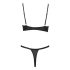 Cottelli Party - snøret bh-sæt (sort) - 85C/L