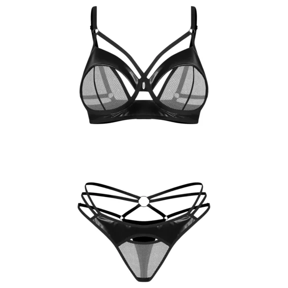 Obsessive Dominna - bh sæt med stropper - sort - L/XL