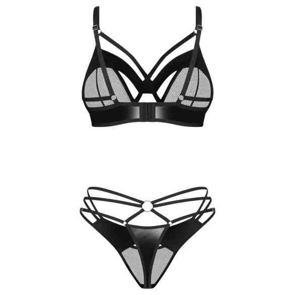 Obsessive Dominna - bh sæt med stropper - sort - L/XL