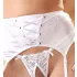 Cottelli - bh sæt med snøre og blonde - hvid - 85C/L