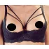 Cottelli - bh med stropper og ringe - tanga - sort - 85C/L