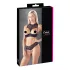 Cottelli - åbent bh-sæt - sort - lingeriesæt - 80B/M
