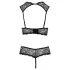 Cottelli - åbent bh-sæt - sort - lingeriesæt - 80B/M
