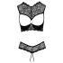 Cottelli - åbent bh-sæt - sort - lingeriesæt - 85B/L