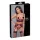 Cottelli Bondage - bh-sæt med blonde og mat look - rød - XL