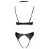 Cottelli - Lingeriesæt med blonde og halterneck (sort) - 85B/L