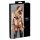Cottelli Bondage - skinnende dekor bikiniharness (sort) - M