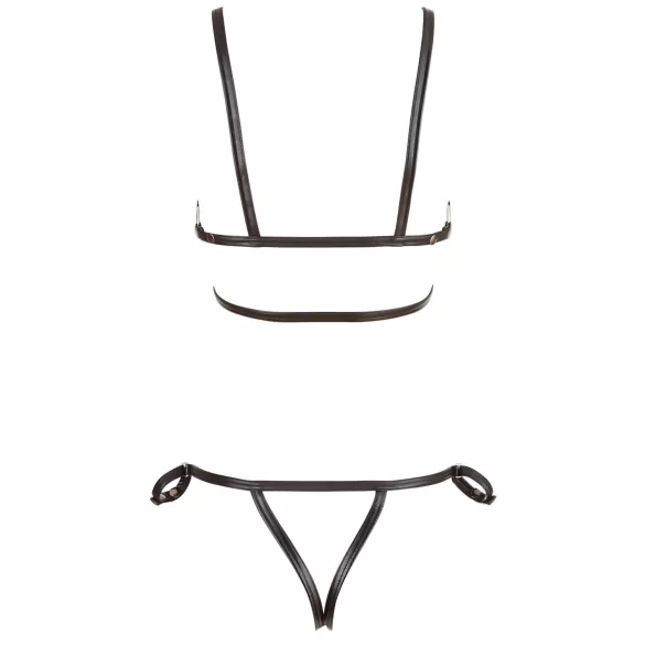 Cottelli Bondage - bondage kropssele bikini - blank sort - XL
