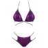 Obsessive Balitta - skinnende, halterneck bikini (lilla)