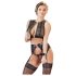 Cottelli Bondage - 4-delt blonder lingeri sæt - L
