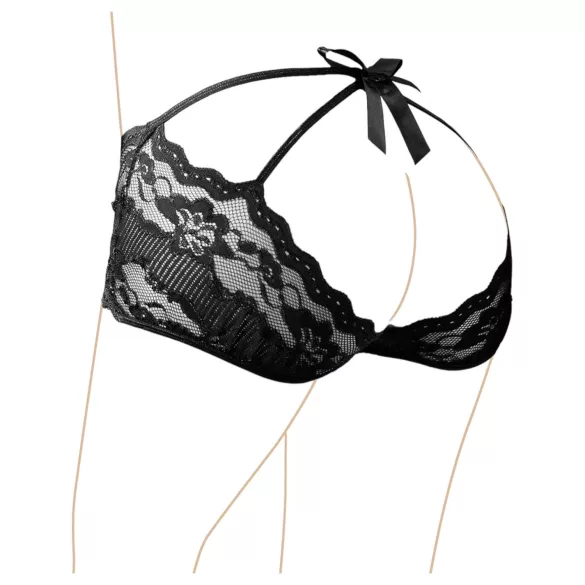 Cottelli - fransk trusse - pikant blonde - sort - M