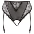 Cottelli Plus Size - blonde strømpeholder trusser (sort) - XXXXL