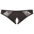 Cottelli Plus Size - blonde, åben trusse (sort)