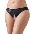 Cottelli Plus Size - blonde, åben trusse (sort)