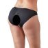 Cottelli Plus Size - blonde, åben trusse (sort)