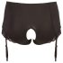 Cottelli Plus Size - Åbne trusser med strømpebånd (sort)