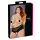 Cottelli Plus Size - Sort blondeperle åben trusse - XL