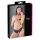 Cottelli - åbne trusser med blonder og sløjfe - sort - XL