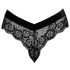 Cottelli Party - Kædeforstærket blonde trusse (sort) - XL