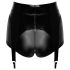 Noir - Skinnende Hotpants med Strømpeholder (Sort)