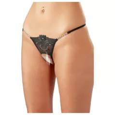 Cottelli - skinnende blomst - åben g-streng - M/L