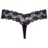 Cottelli - dobbelt perleblonde string (sort) - L