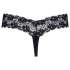 Cottelli - stringtrusse med dobbelte perler - blonde - sort - L