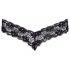 Cottelli - dobbelt perleblonde string (sort) - L