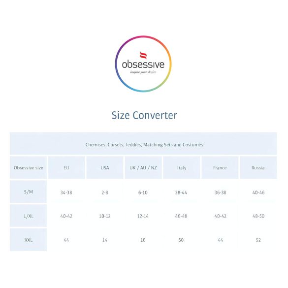 Obsessive Luiza - g-streng trusse - blomstermotiv - sort