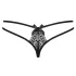 Obsessive Intensa - g-streng med dobbeltstrop - blonde - sort - L/XL