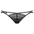 Obsessive Intensa - g-streng med dobbeltstrop - blonde - sort - L/XL