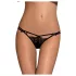 Obsessive Intensa - g-streng med dobbeltstrop - blonde - sort - L/XL