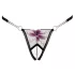 Cottelli - dametanga - broderet lilje - sort/hvid - M/L