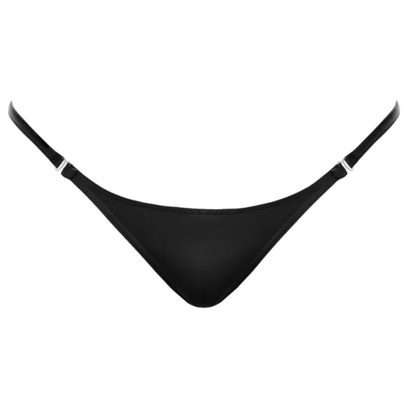 Noir - tanga - blank look - sort