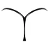 Noir - tanga - blank look - sort