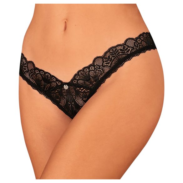 Obsessive Donna Dream - Åben blonde tanga (sort)