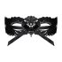 Obsessive - broderet venetiansk maske (sort)