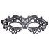 Cottelli - udsmykket, broderet blonemaske (sort)