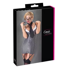 Cottelli - sekretær kostume - stribet design - XL